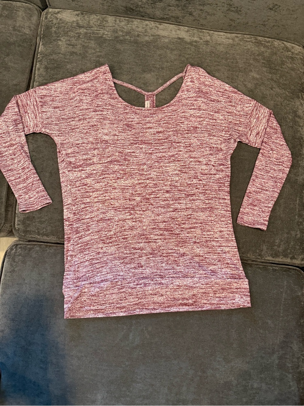 Athleta Marled Rose Long Sleeve Tee